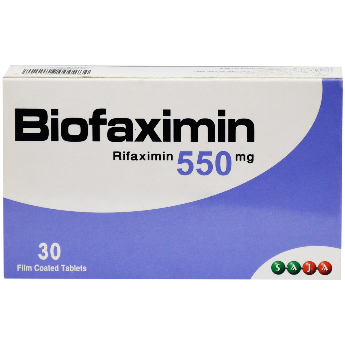 Biofaximin 550 mg 30 Film Coated Tablets image number 0