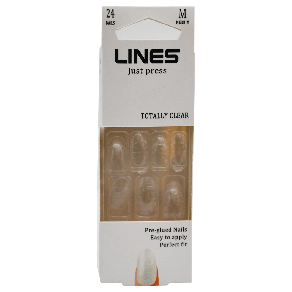 Lines Nails Totally Clear Medium 24 Pieces image number 0