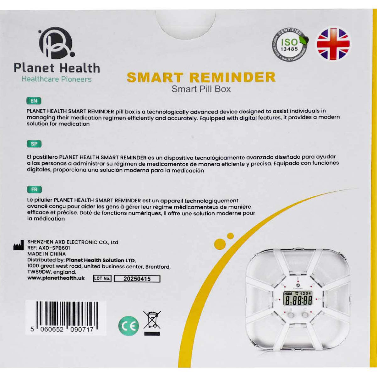 Planet Health Smart Reminder/AXD-SPB601 image number 1