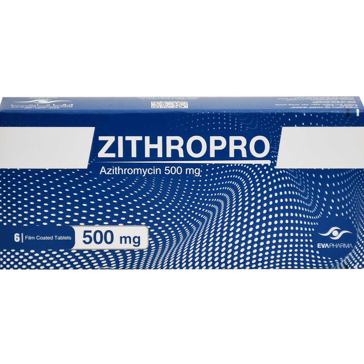 Zithropro 500 mg 6 Film Coated Tablets image number 0