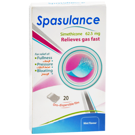 Spasulance 62.5mg Mint Flavor 20 Orodispersible Film image number 0