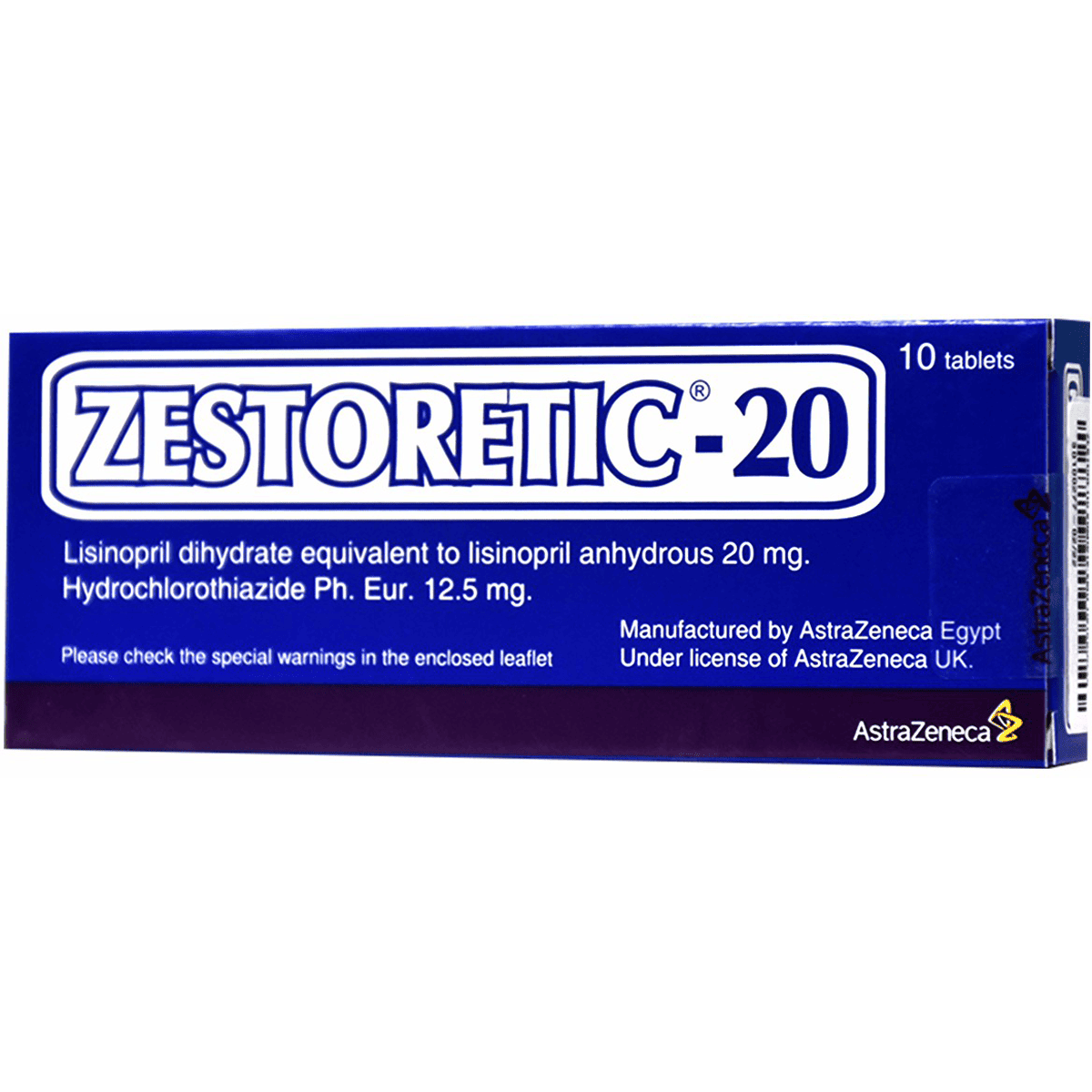 Zestoretic 20mg/12.5mg 10 Tablets image number 0
