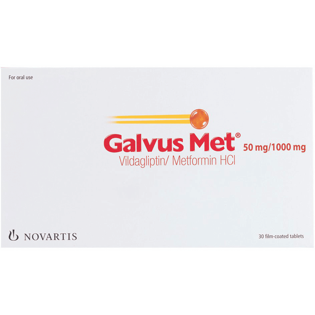 Galvus Met 50mg/1000mg 30 Tablets image number 0