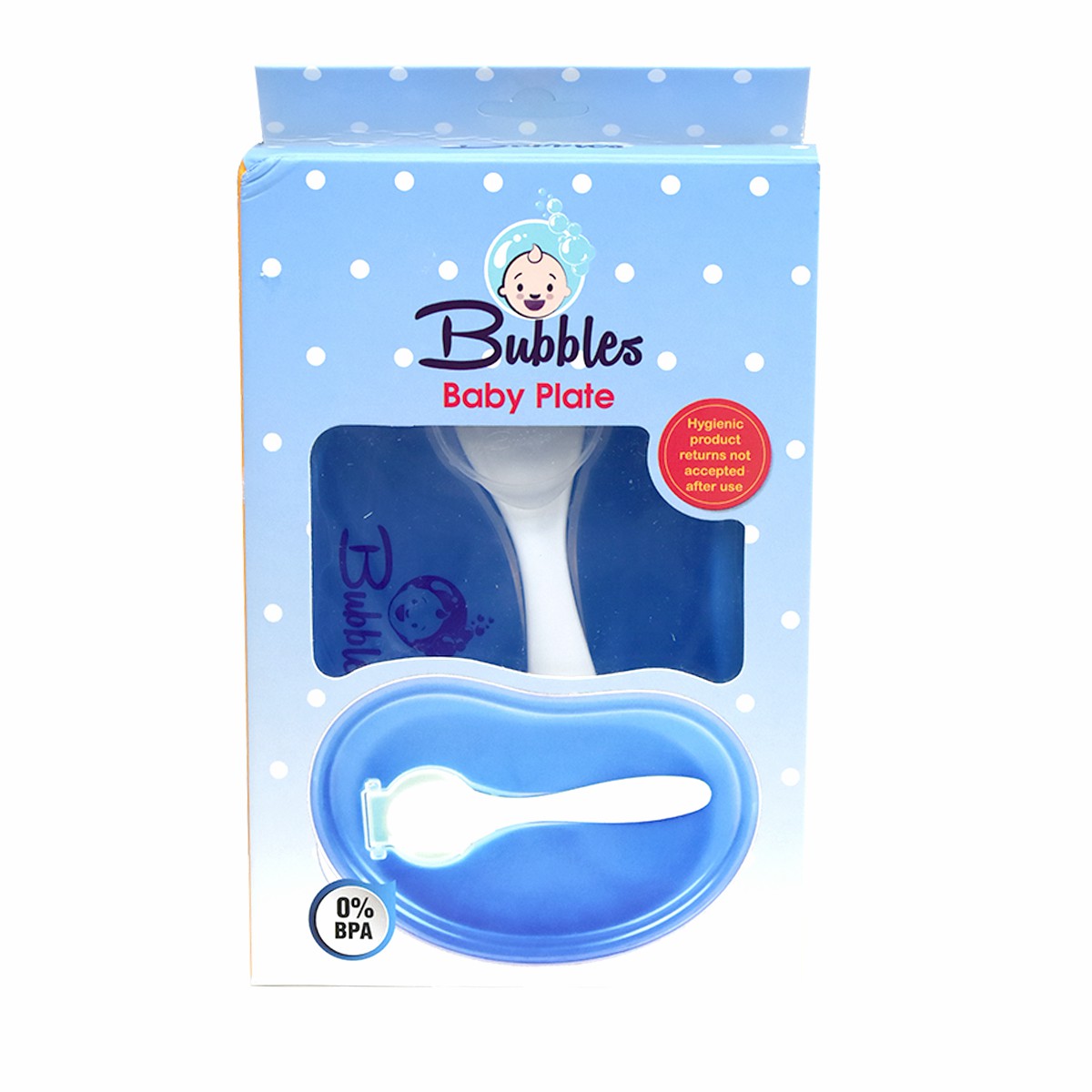 Bubbles Baby Plate Blue image number 0