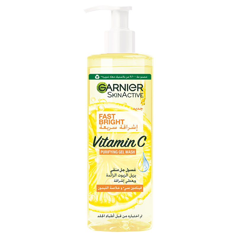 Garnier Fast Bright Vitamin C Purifying Gel Wash 400ml image number 0