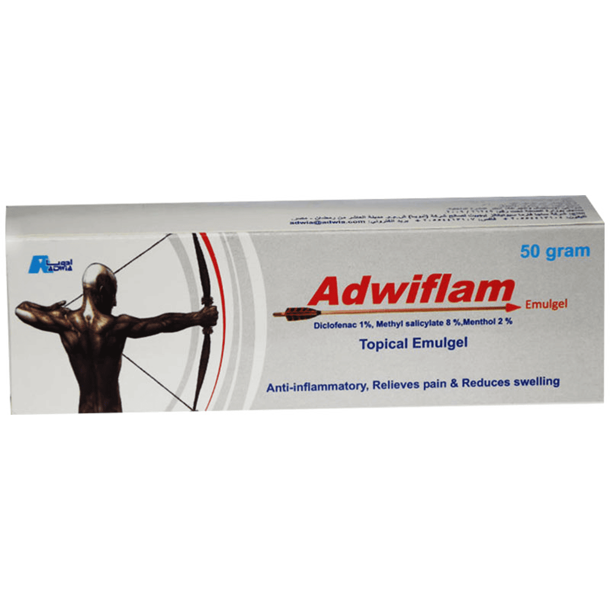 Adwiflam (1%+8%+2%) Emulgel 50gm image number 0