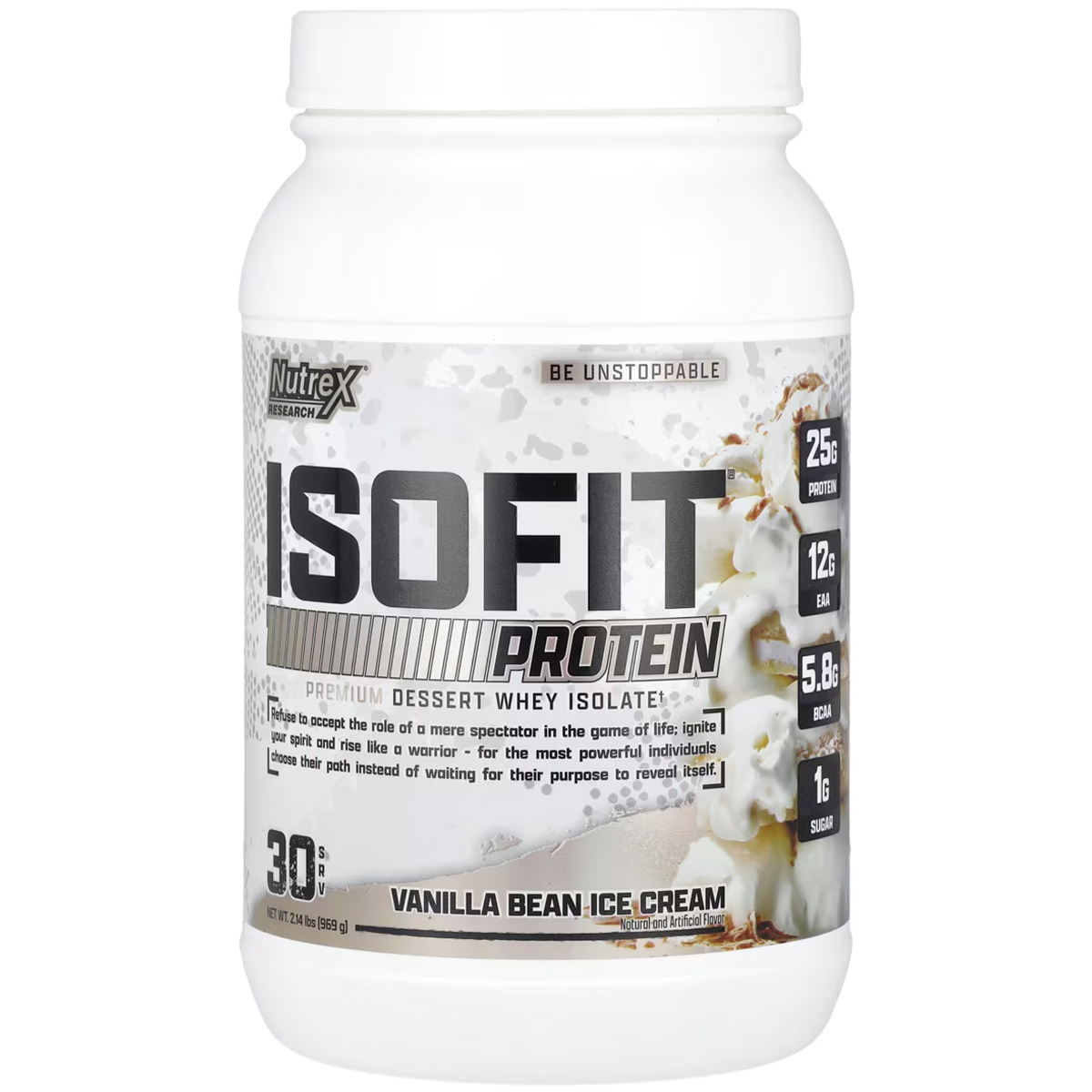 Isofit Whey Protein Isolate Vanilla Ice Cream 969gm image number 0