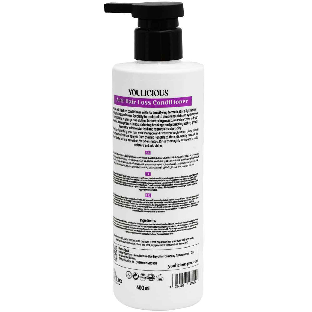 Youlicious Anti Hair Loss Conditioner 400 ml image number 1