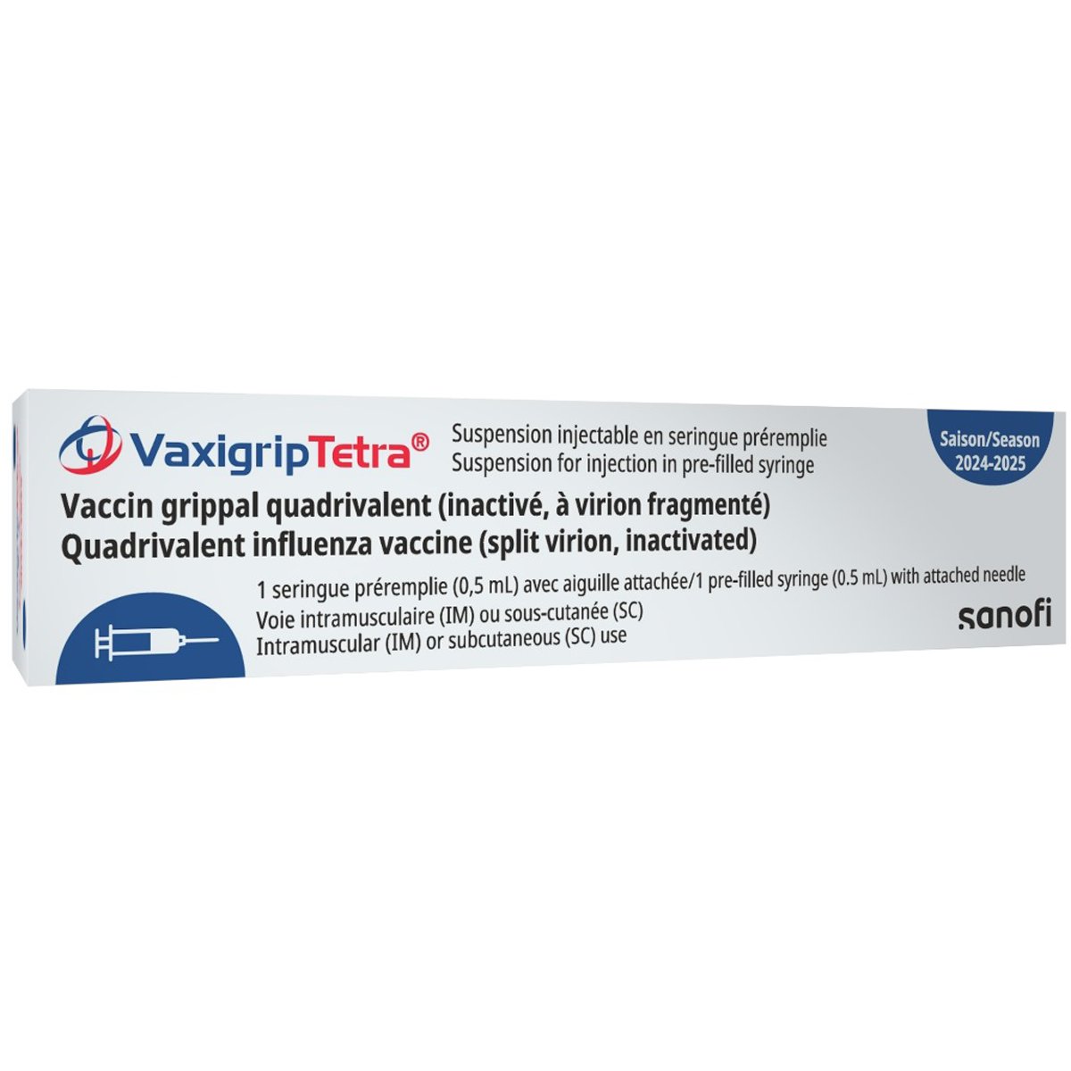 Vaxigrip Tetra Flu Vaccine Prefilled Syringe 0.5ml (refrigerated) image number 0