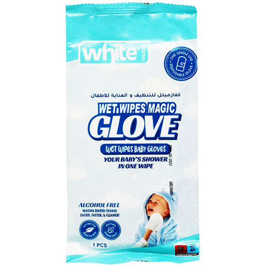 White Wet Wipes Magic Baby Glove One Piece image number 0