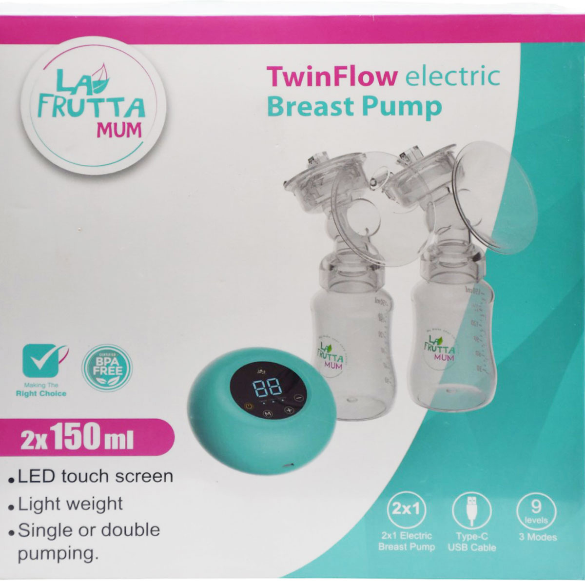 La Frutta Twin Flow Electric Breast Pump 2X150 ml/25220 image number 0