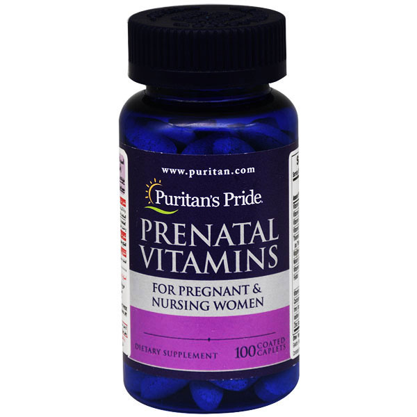Puritan's Pride Prenatal Vitamins For Pregnant & Nursing Women 100 caplets image number 0