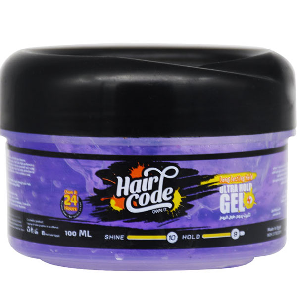 Hair Code Ultra Hold Purple Gel Jar 100ml image number 0