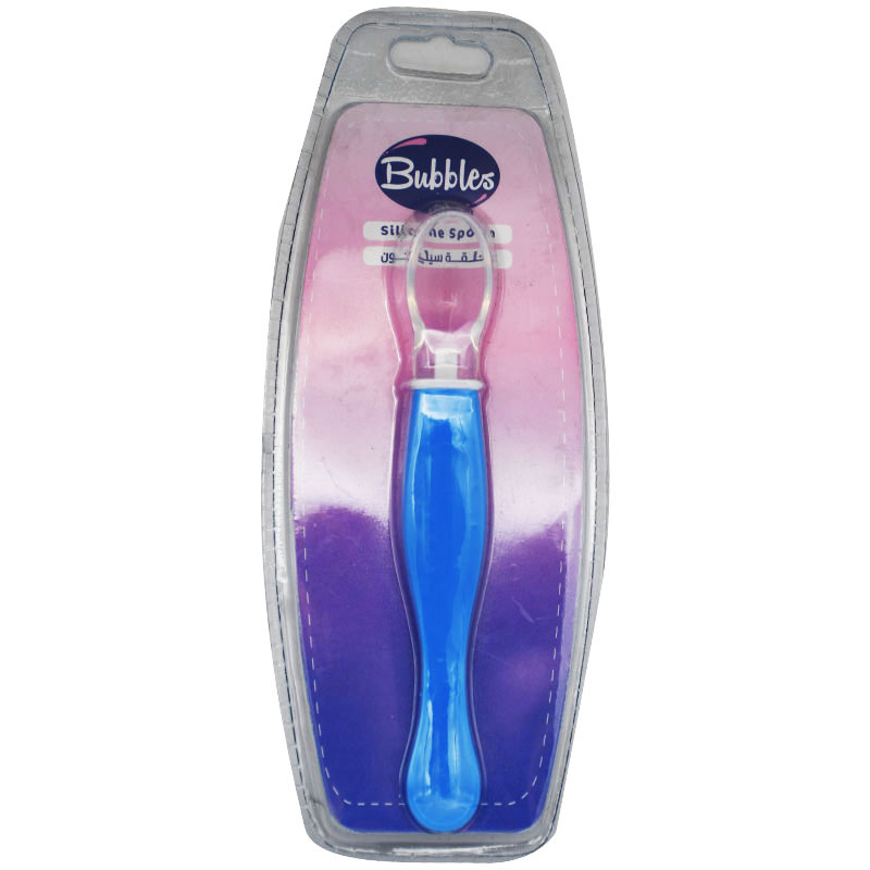 Bubbles Silicone Spoon Blue image number 0