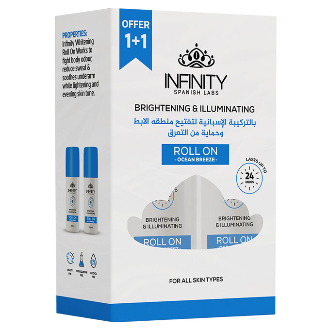 Infinity Ocean Breeze Deodorant Roll On 2X80ml (Offer Pack) image number 0
