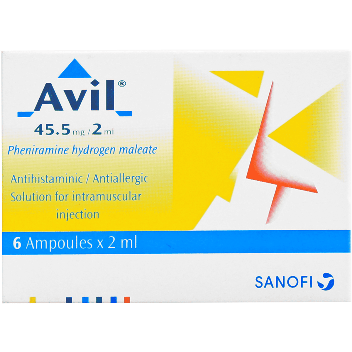 Avil 45.5Mg/2ml 6 Ampoules image number 0