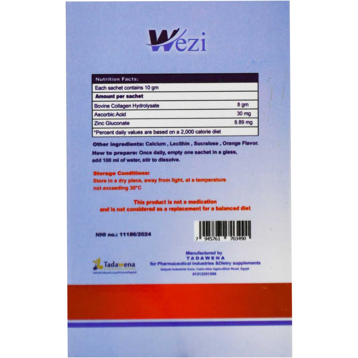 Wezi Joint Health Skin and Hair and Nails 10 Sachets image number 1