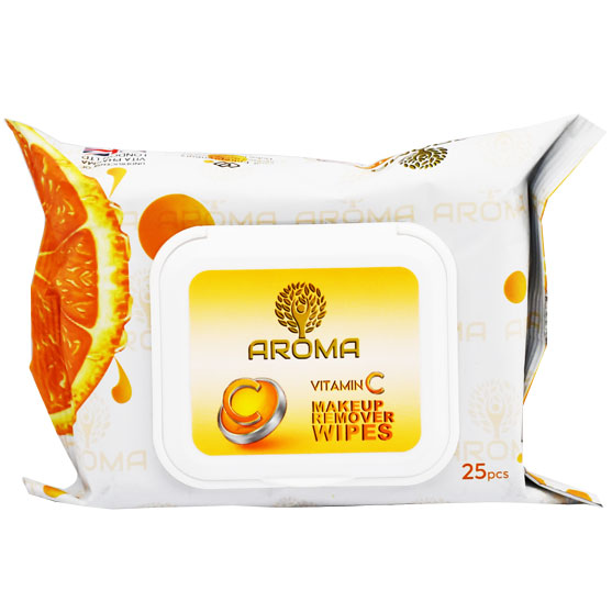 Aroma Vitamin C Makeup Remover Wipes 25 Pieces image number 0
