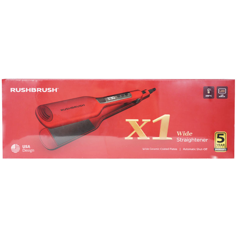 Rush Brush Red X1 Wide Straightener/Rb-X1Wide image number 0