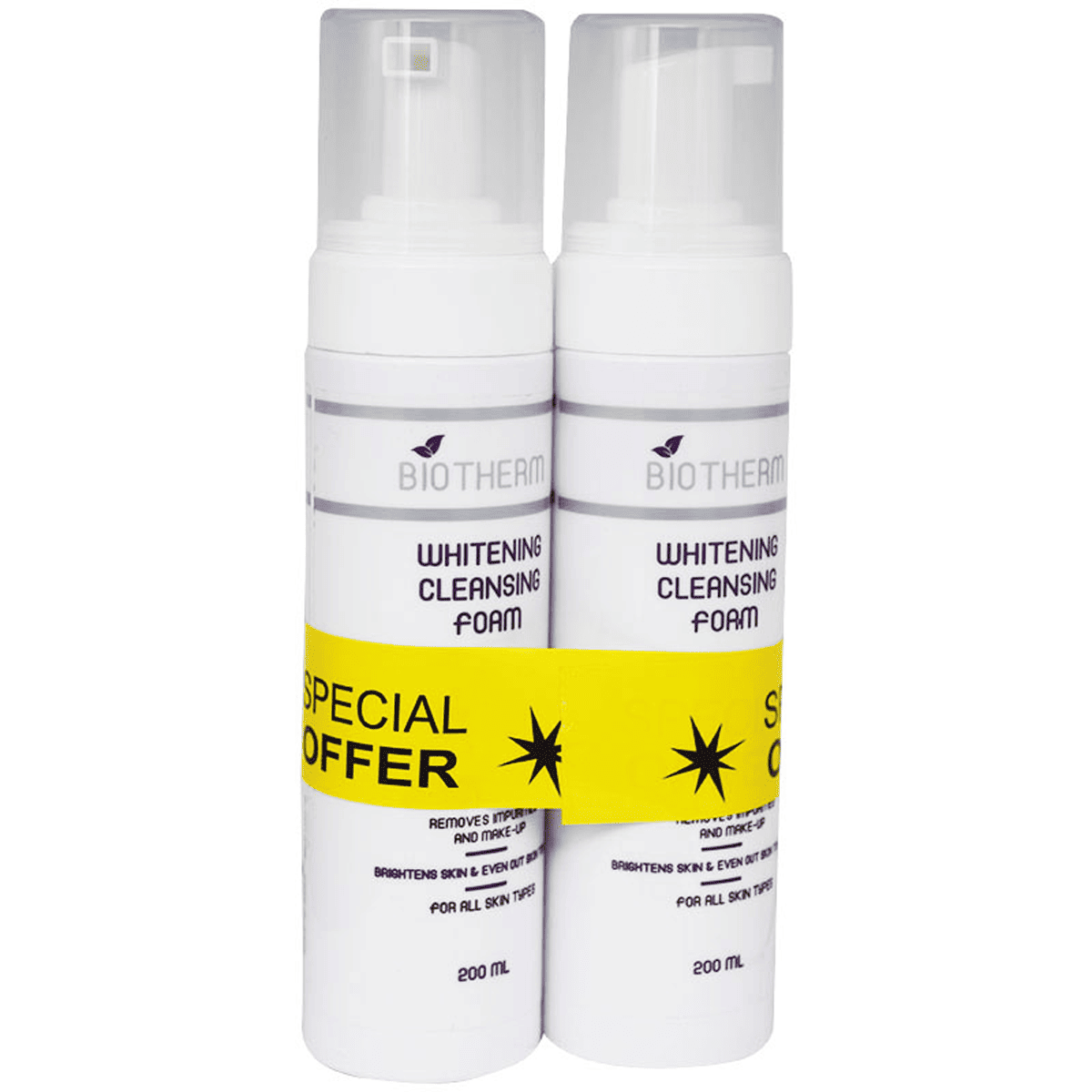 Biotherm Whitening Cleansing Foam 2X200ml (Offer Pack) image number 0