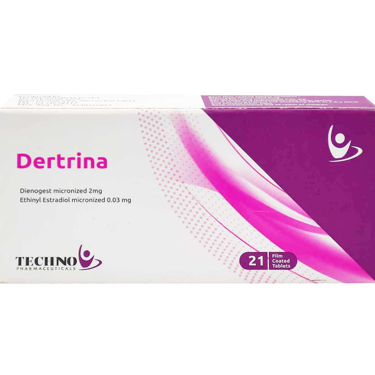 Dertrina 2 mg/0.03 mg 21 Film Coated Tablets image number 0