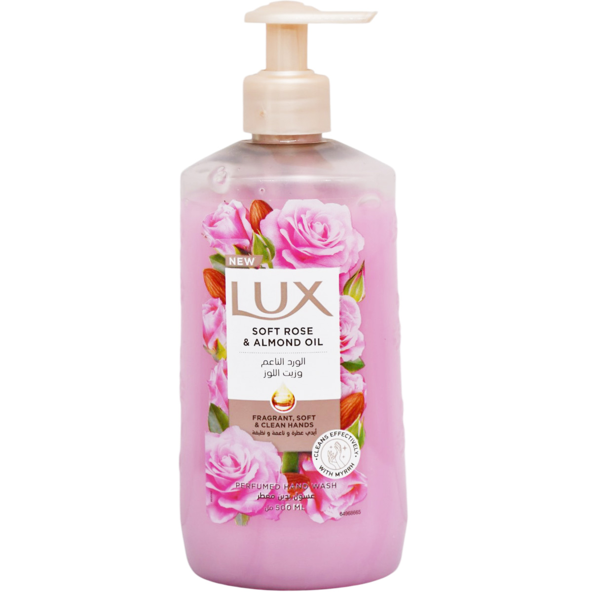 Lux Soft Rose and Almond Oil Hand Wash 500ml image number 0