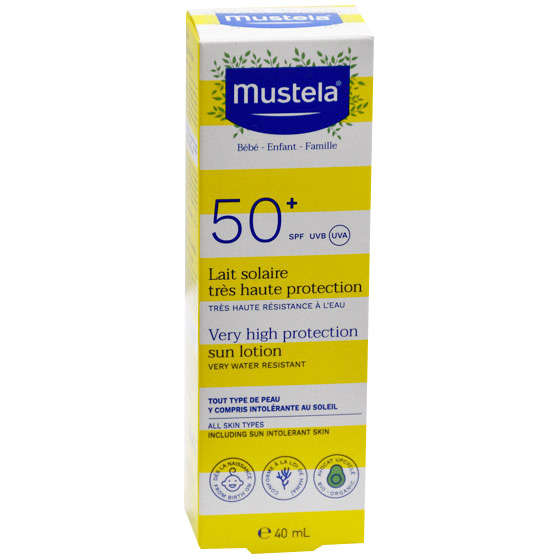 Mustela Baby Very High Protection (SPF 50+) Sun Lotion 40ml image number 0