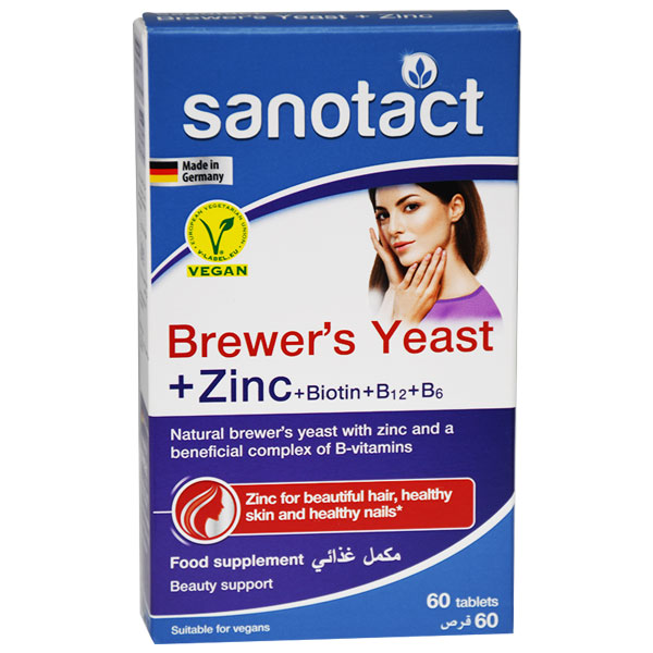 Sanotact Brewers Yeast And Zinc 60/Tablets image number 0