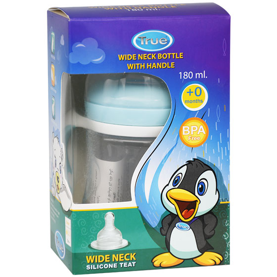 True Wide Neck Feeding Bottle (+0 Month) 180ml/2022114 image number 0