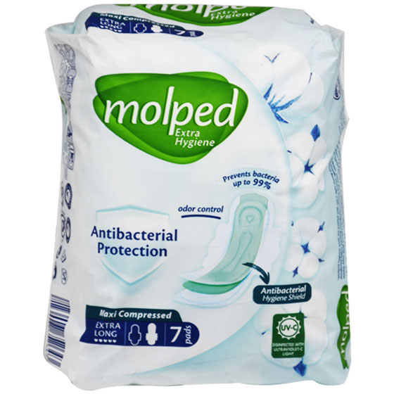 Molped Extra Hygiene Maxi Compressed Extra Long 7 pads image number 0