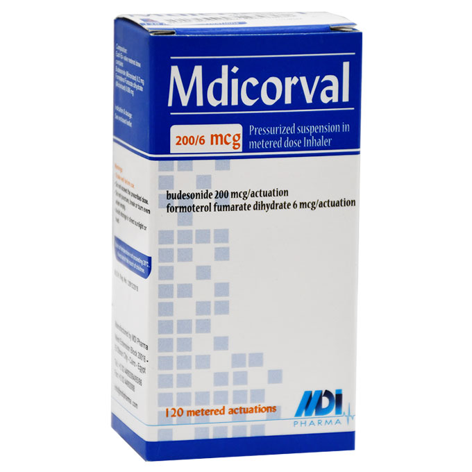 Mdicorval 200/6&micro; 120 Metered Dose Inhaler image number 0