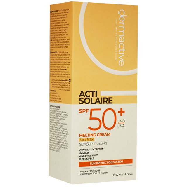 Dermactive Acti Solaire (Spf50+) Melting Cream Light Tined 50ml image number 0