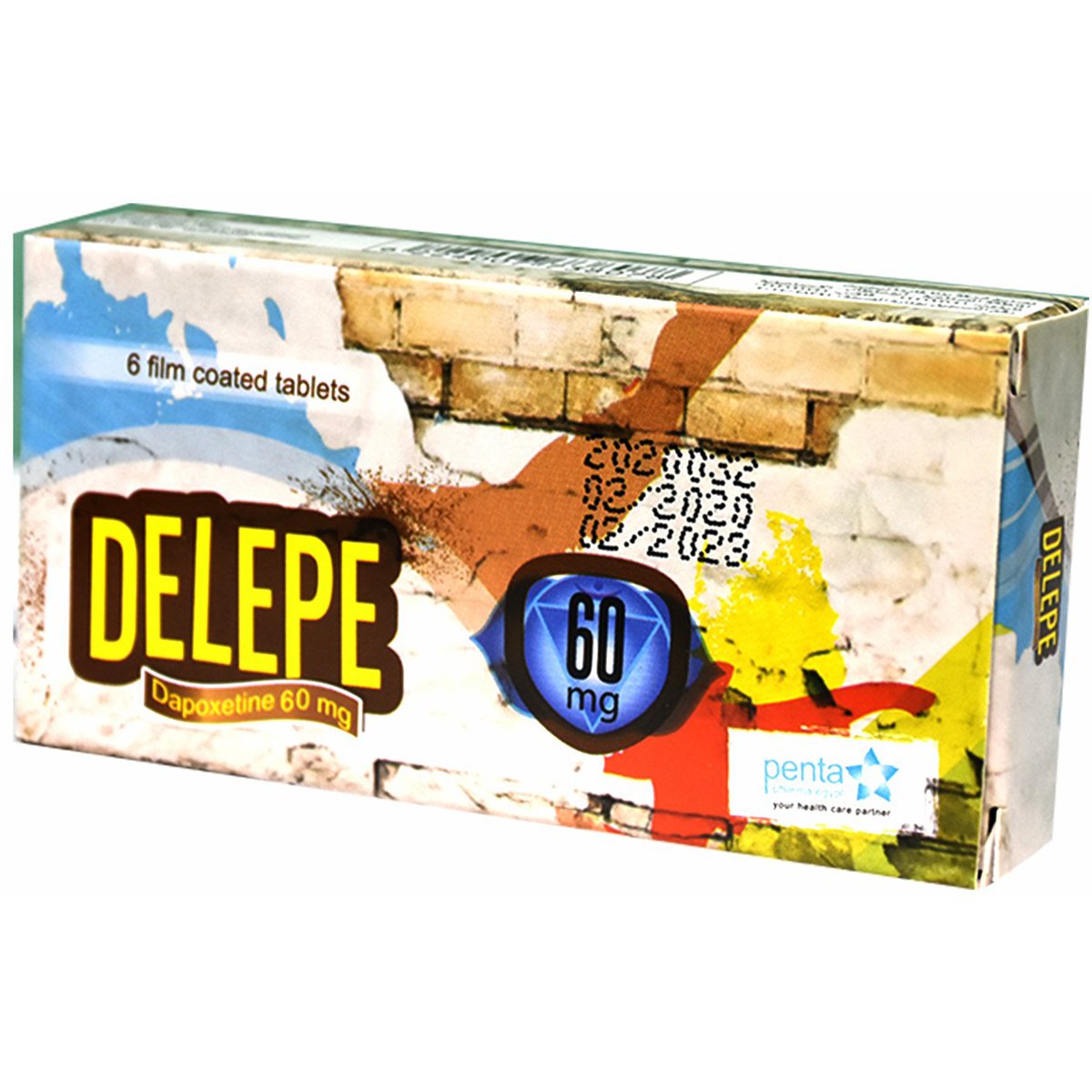 Delepe 60mg 6 Film Coated Tablets image number 0