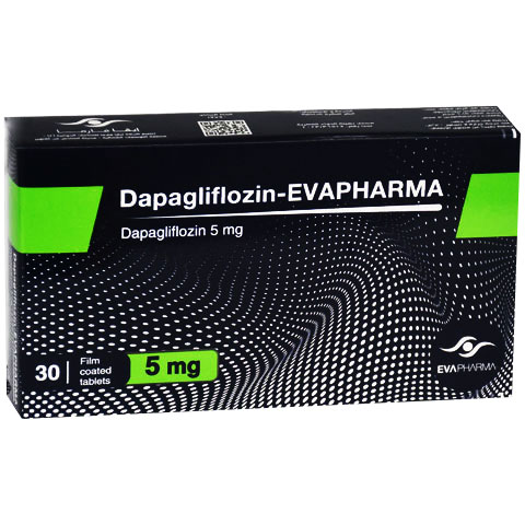 Dapagliflozin Evapharma 5mg 30 Film Coated Tablets image number 0