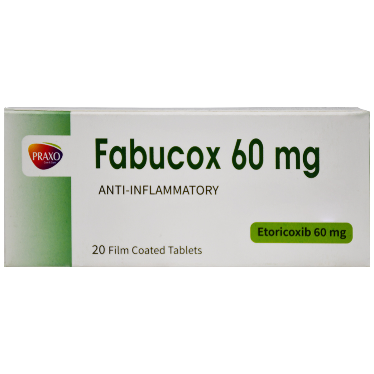 Fabucox 60 mg 20 Film Coated Tablets image number 0