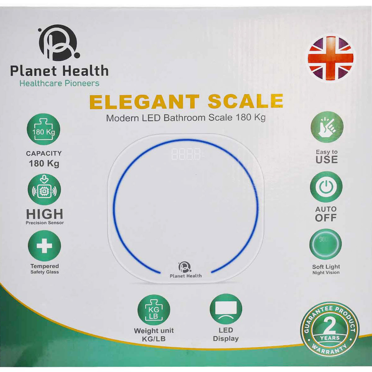 Planet Health Elegant Scale 180 Kg/AXD-SC602 image number 0