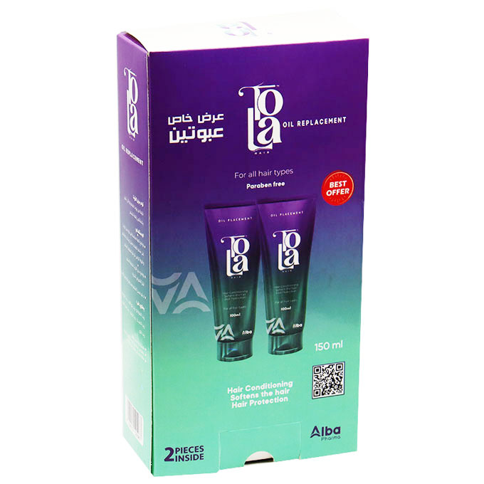 Tola Hair Oil Replacement for All Hair Types 2X150ml (Offer Pack) image number 0