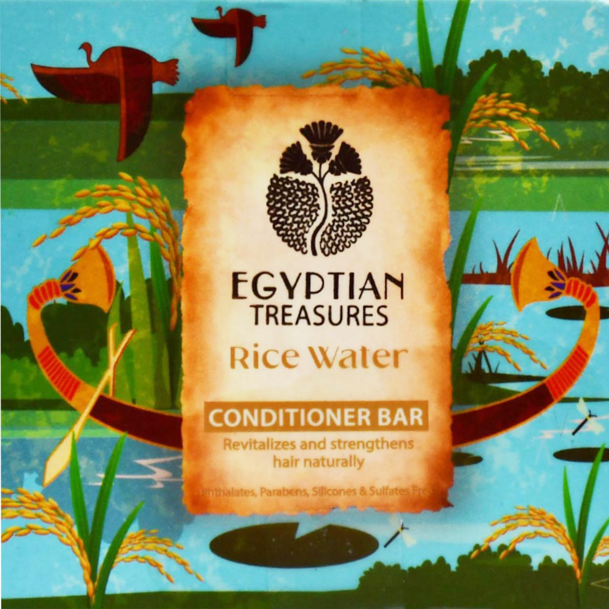 Egyptian Treasures Rice Water Conditioner Bar 100gm image number 0