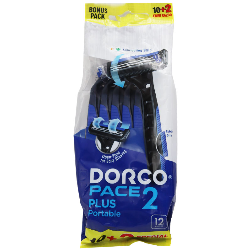 Dorco Pace 2 Plus Portable Razor (10 + 2) (Offer Pack) image number 0