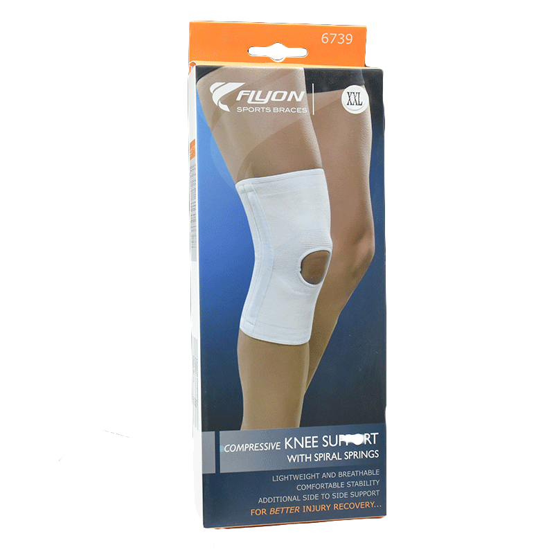 Flyon Compressive Knee Support with Springs (2X-Large) 6739 image number 0