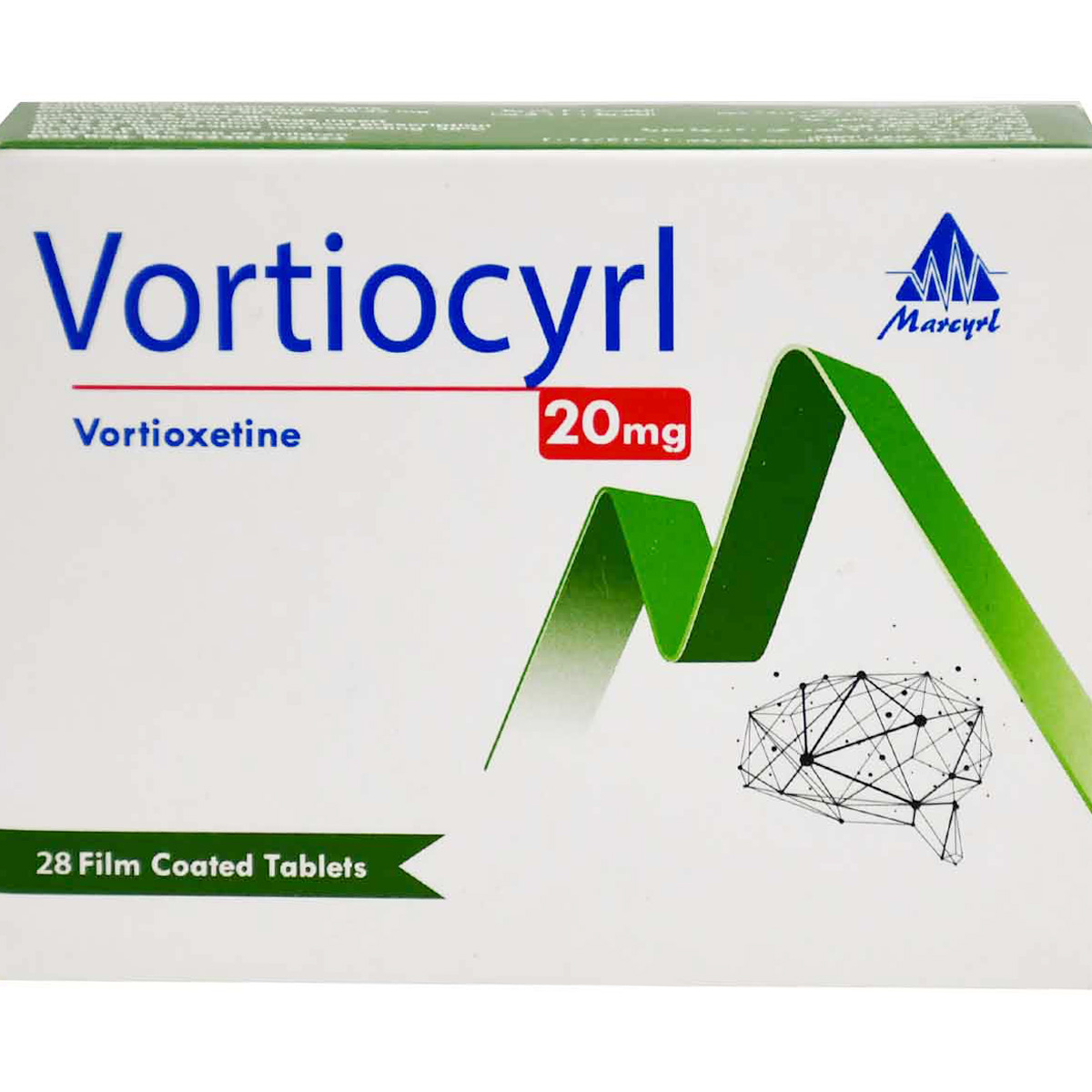 Vortiocyrl 20 mg 28 Film Coated Tablets image number 0