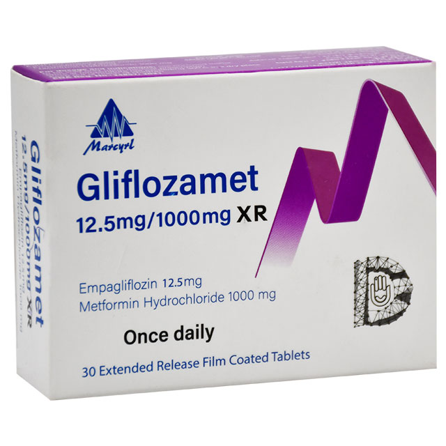 Gliflozamet 12.5mg/1000mg XR 30 Extended Release Film Coated Tablet image number 0