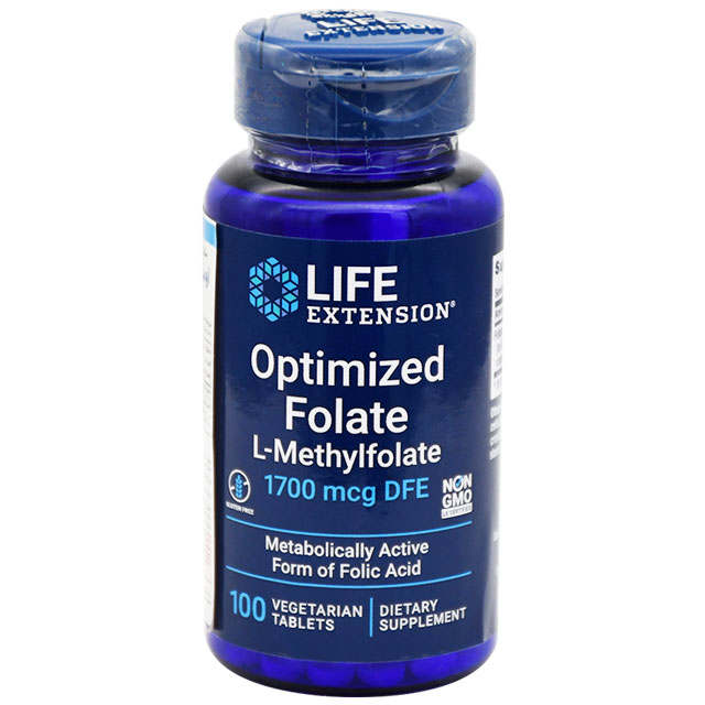 Optimized Folate 1700&micro; DFE 100 Vegetarian Tablets image number 0