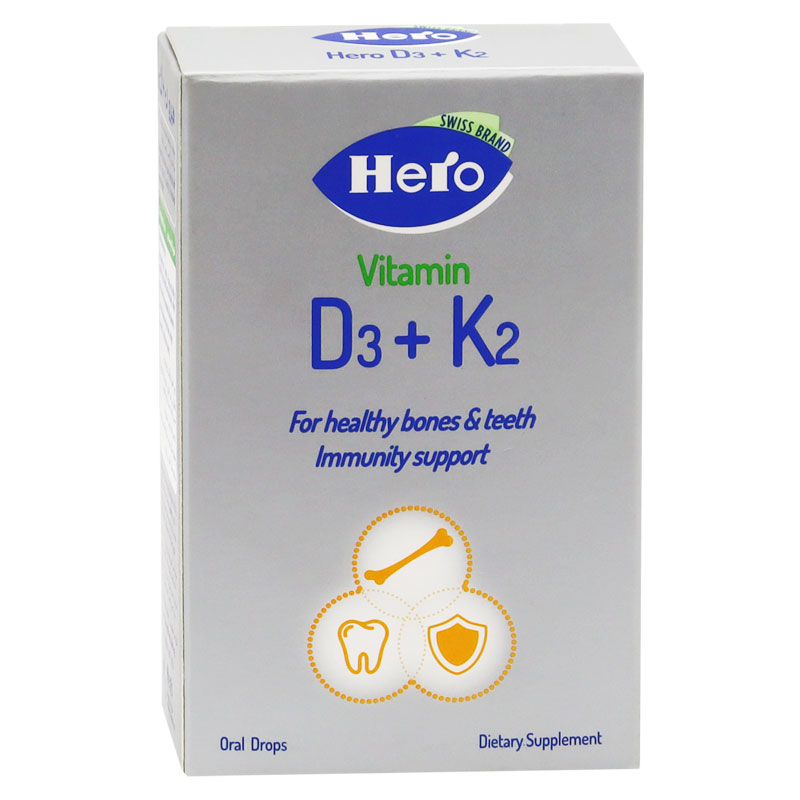 Hero Vitamin D3 + K2 Oral Drops 10ml image number 0