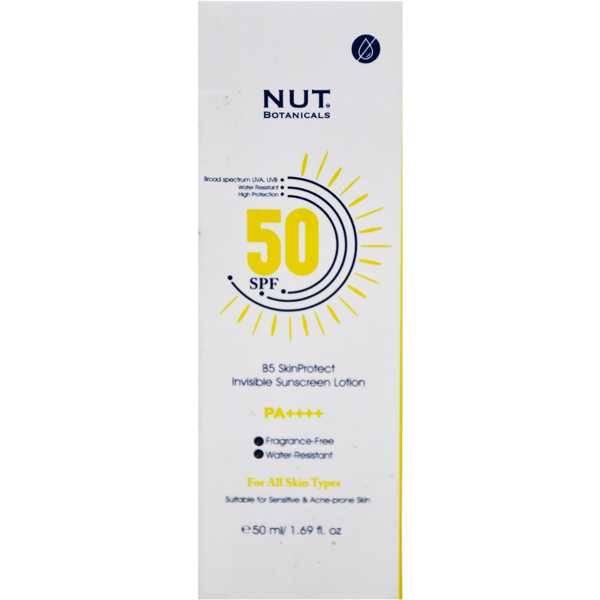 Nut Botanicals Sunscreen SPF (50) Lotion 50ml image number 0