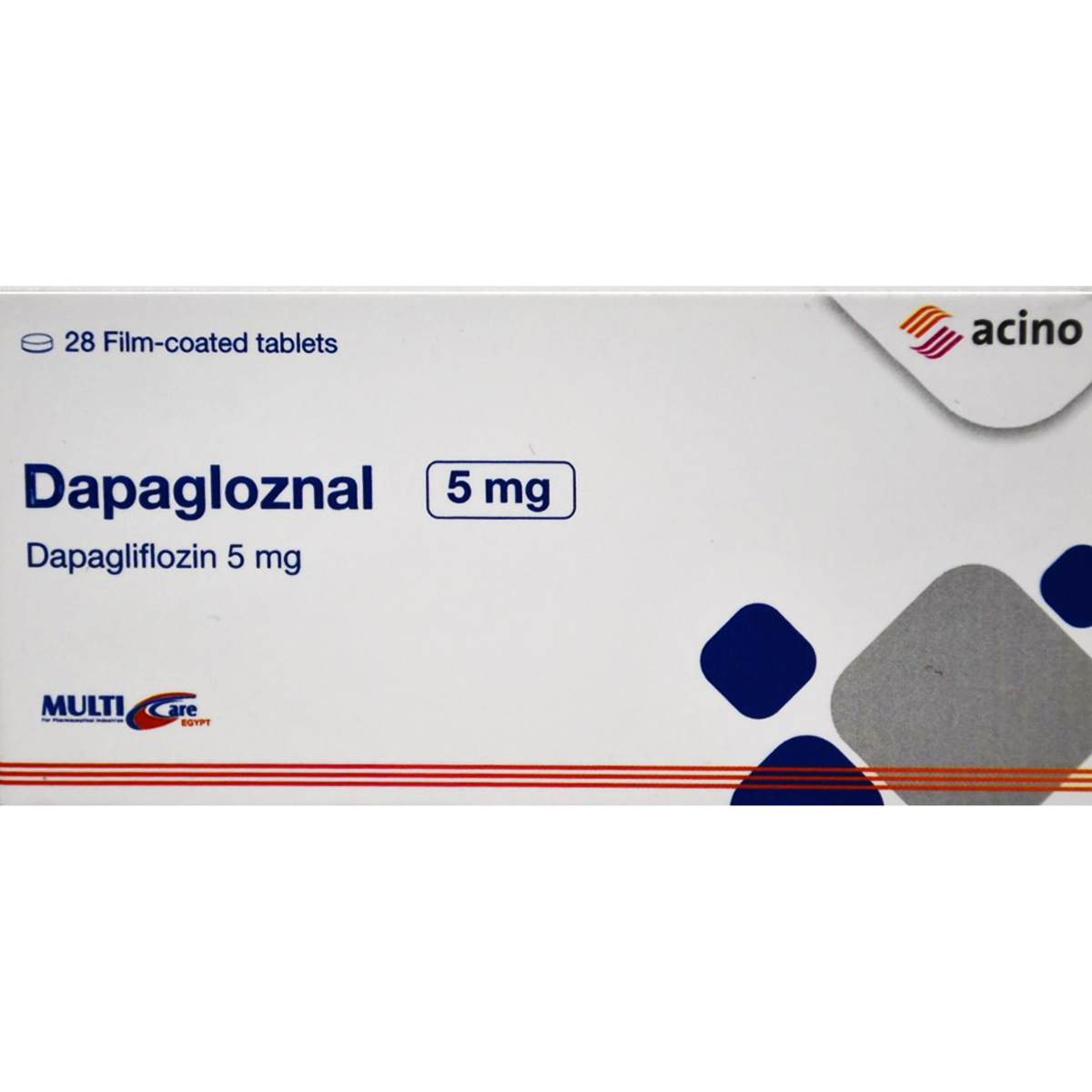 Dapagloznal 5mg 28 Film Coated Tablets image number 0