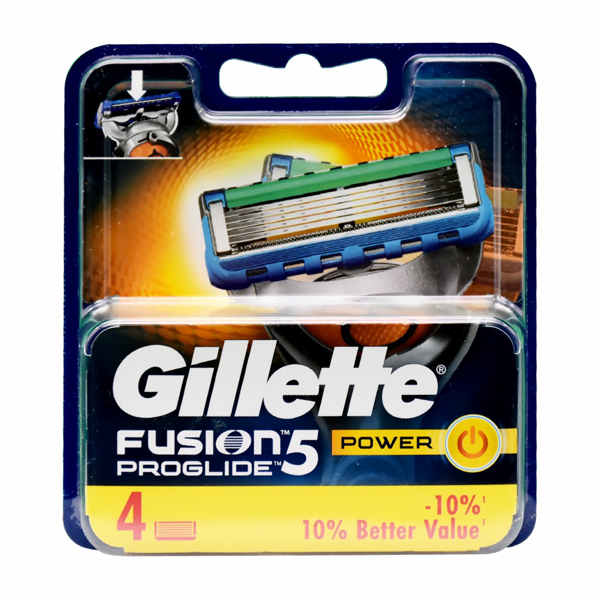 Gillette Fusion Proglide Power Blade 4 Pieces image number 0