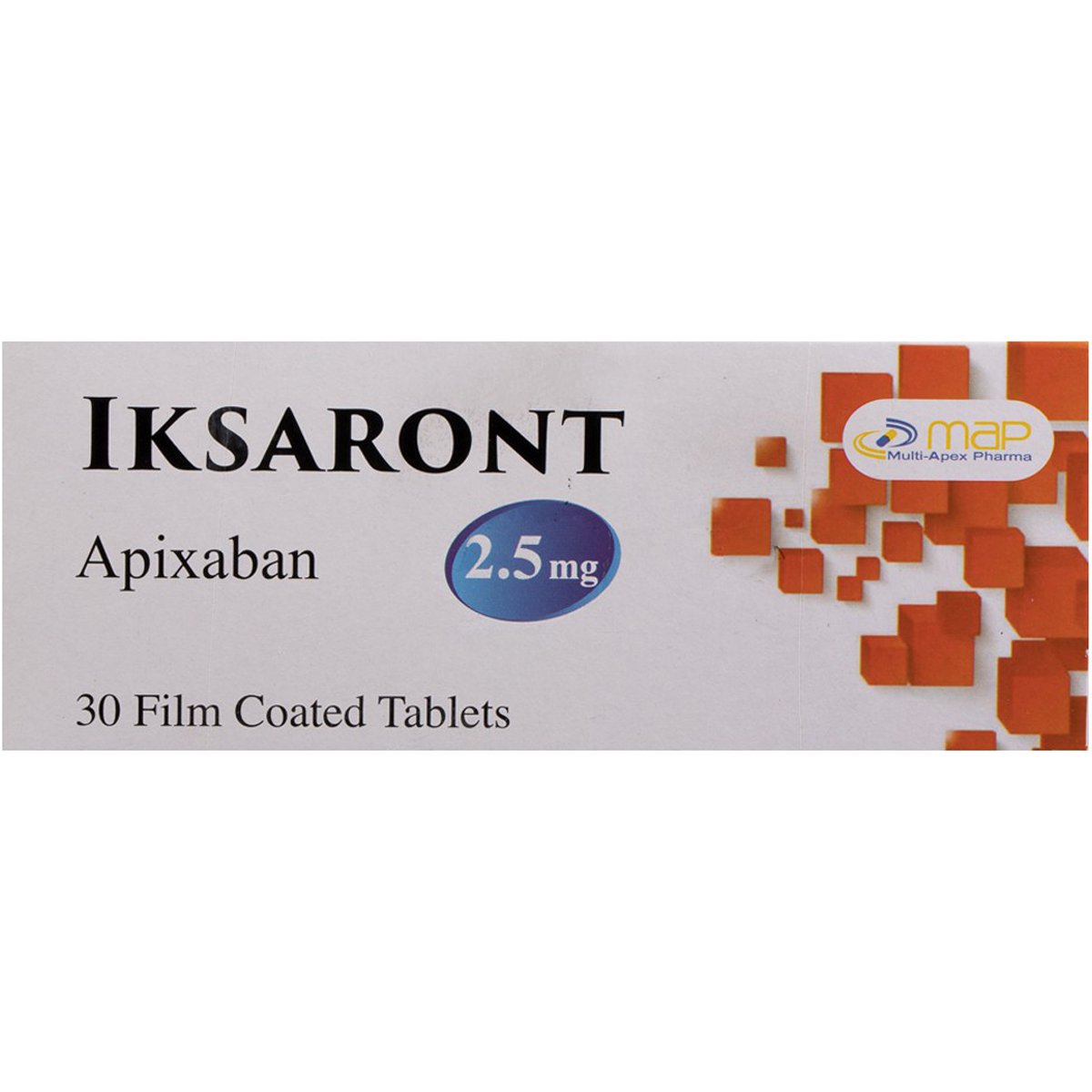 Iksaront 2.5mg 30 Film Coated Tablets image number 0
