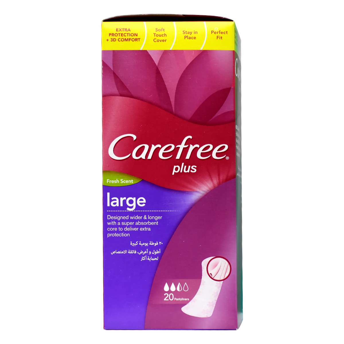 Carefree Plus Large Fresh Pads 20pcs image number 0