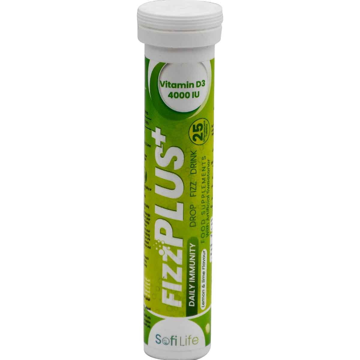 Sofi Life Fizz Plus Vitamin D3 4000IU 25 Effervescent Tablets image number 0